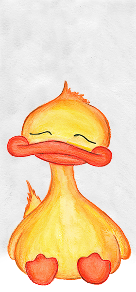 happy duck illustration