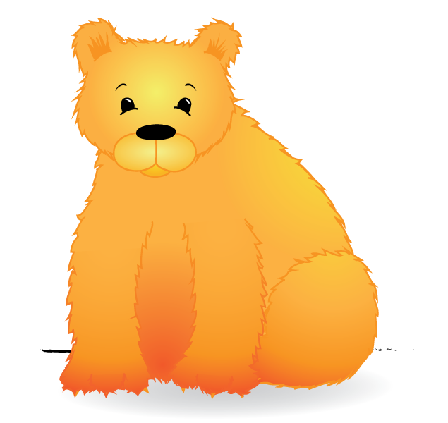 digital illustration of Bear in Yellow