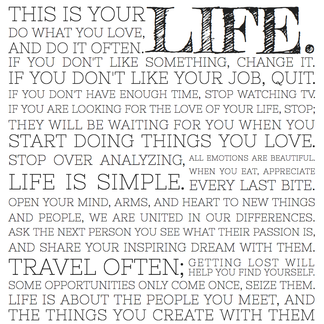 Holstee Manifesto layout image